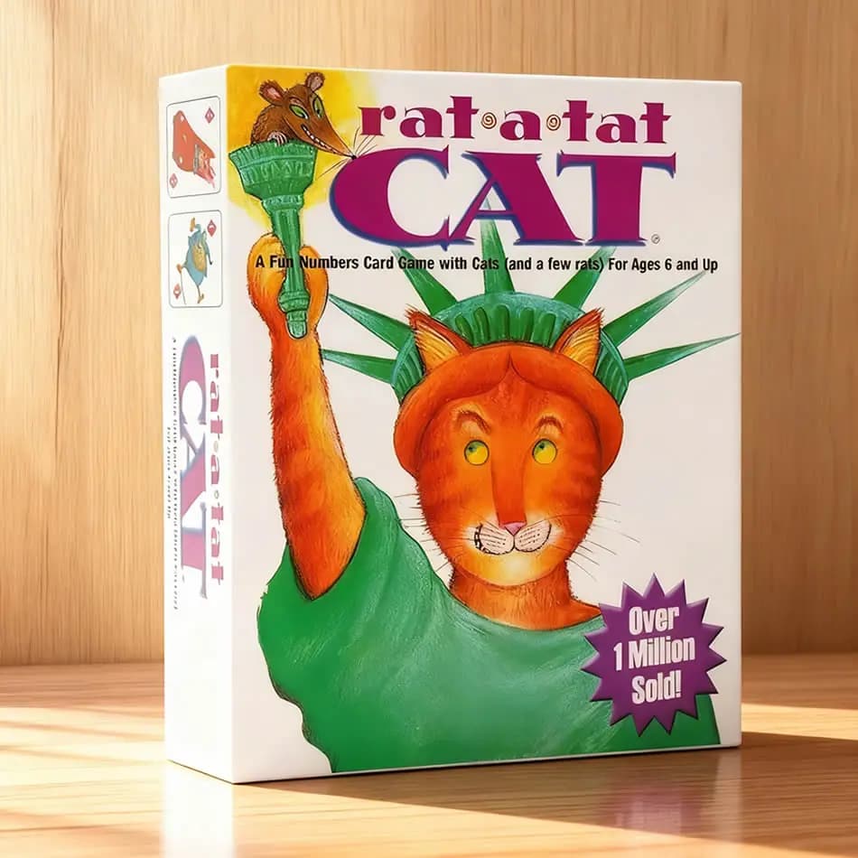 Rat A Tat Cat Game Card: divertenti numeri con gatti (e un po' di ratti) per bambini dai 6 anni in su 2-6 Giocatori Giocano a Giochi da Tavolo Notturni per Famiglie
