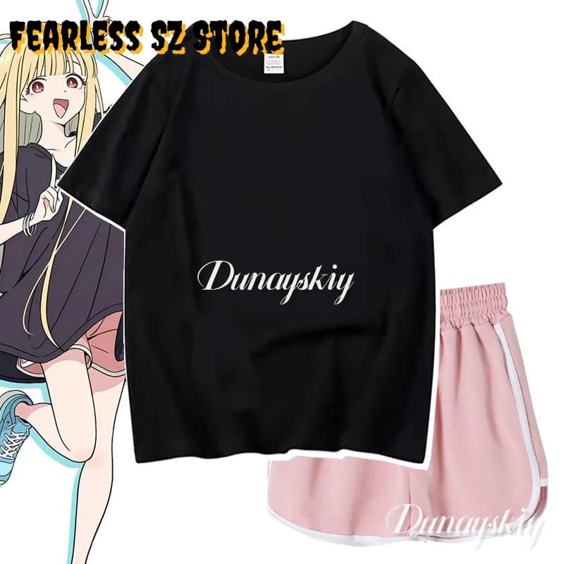 Game Princess Kaguya! Cosplay Cute Unisex Cartoon Short Sleeves And Shorts DUNAYSKIY@@ Pajamas Outfit Cosplay Fans Gift Cosmic