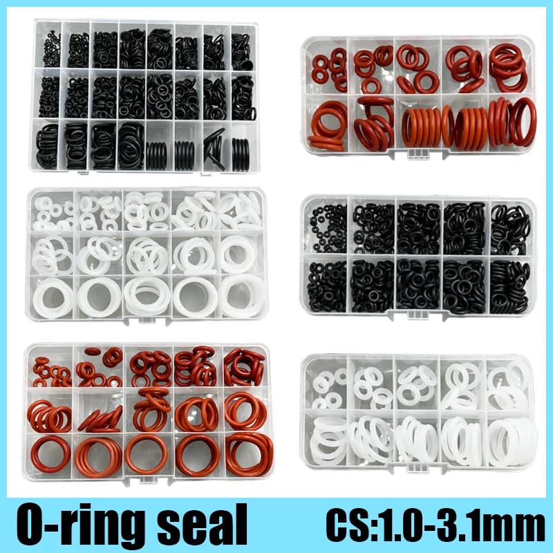 O-ring sealing washer in silicone rubber Red VMQ Nitrile NBR O-ring High temperature hydraulic seal Oil-resistant Oring