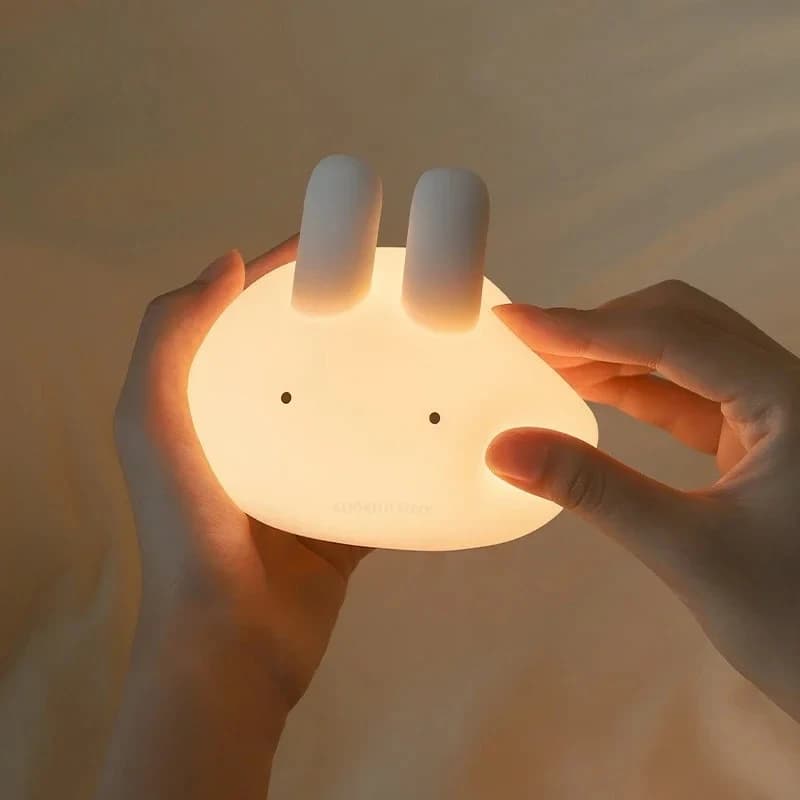 Lampada da Notte a Forma di Cartone Animato per Camera da Letto, Protezione per gli Occhi, Luce Notturna in Silicone per Allattamento e Sonno dei Bambini, Lampada da Comodino