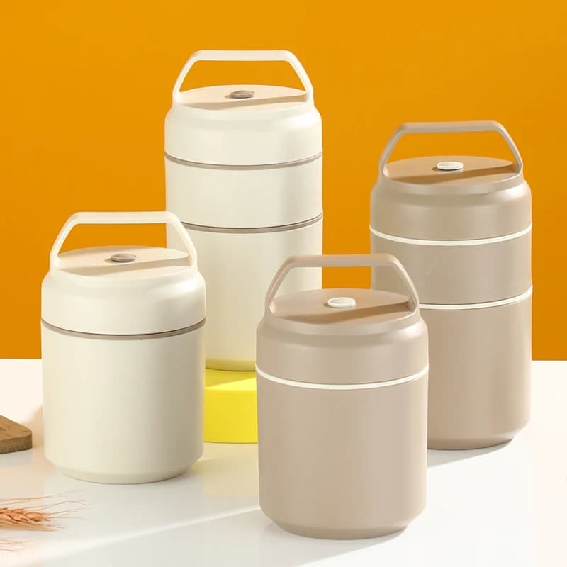 Scatola per il pranzo isolata a 1 strato in acciaio inossidabile MTM 304 - Tiffin portatile compatta sigillata a prova di perdite per l'uso quotidiano domestico dell'ufficio scolastico