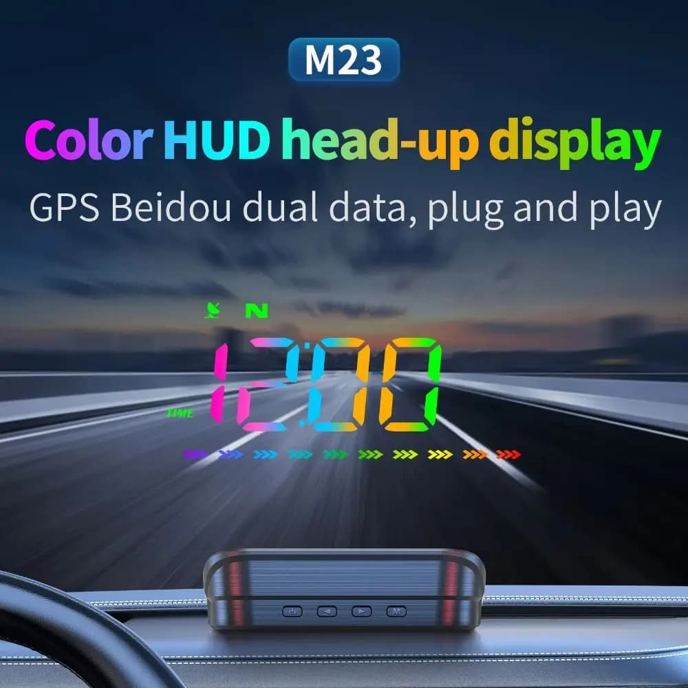 HUD Car Head Up Display Tachimetro digitale portatile universale Plug and Play Rilevatore KMH/MPH Proiettore per parabrezza