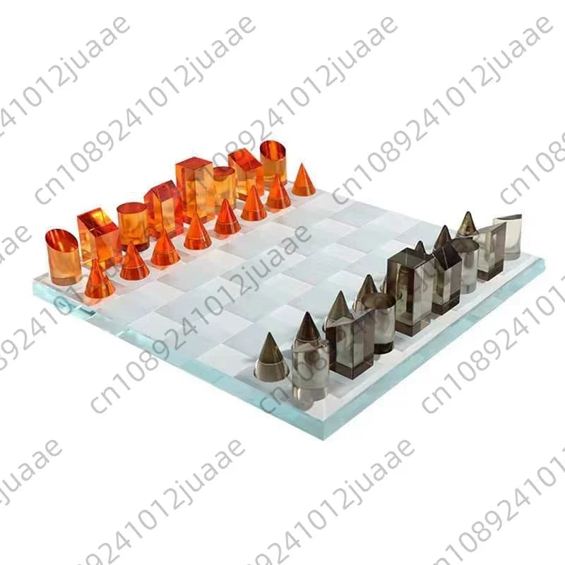 Acrylic Board Game Lucite Chess Game Deluxe Chess Set