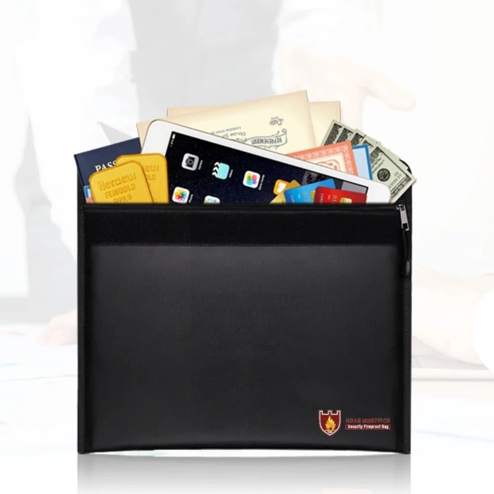 Borsa per documenti Porta passaporto per contanti ignifugo Organizzatore di documenti ignifugo Borsa per documenti impermeabile impermeabile per documenti legali a casa