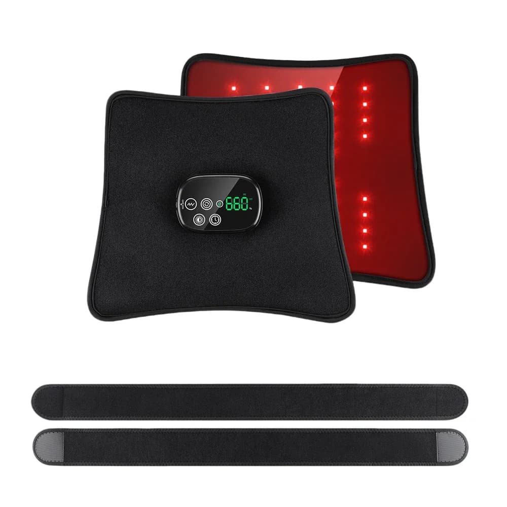 Infrared Knee Pad 660nm and 850nm Red Light Vibration Massager for Back and Waist