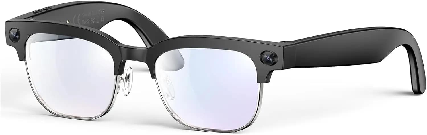 Occhiali Intelligenti AI con Fotocamera 8MP 4K, Controllo Vocale, Traduzione Bluetooth, Impermeabili IP67 per Uso Aziendale e Outdoor