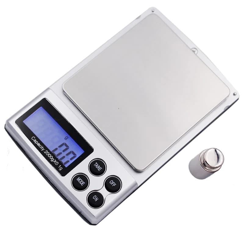2000g 0.1g Bilancia digitale Mini bilancia portatile per gioielli Bilancia tascabile Bilancia elettronica per bagagli da cucina