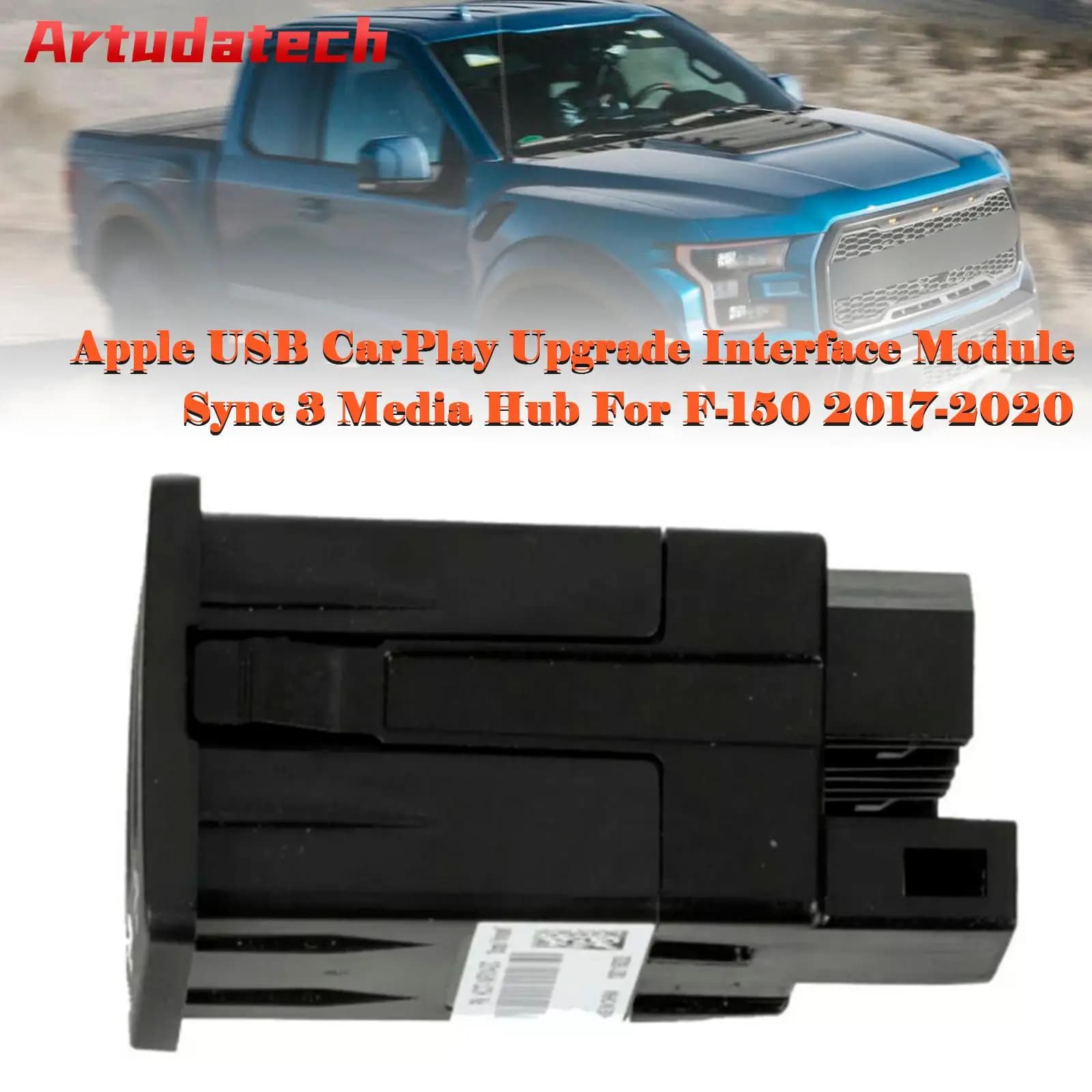 Artudatech Apple USB CarPlay Update Interface Module Sync 3 Media Hub for F-150 2017-2020 Car Accessories 2018 2019