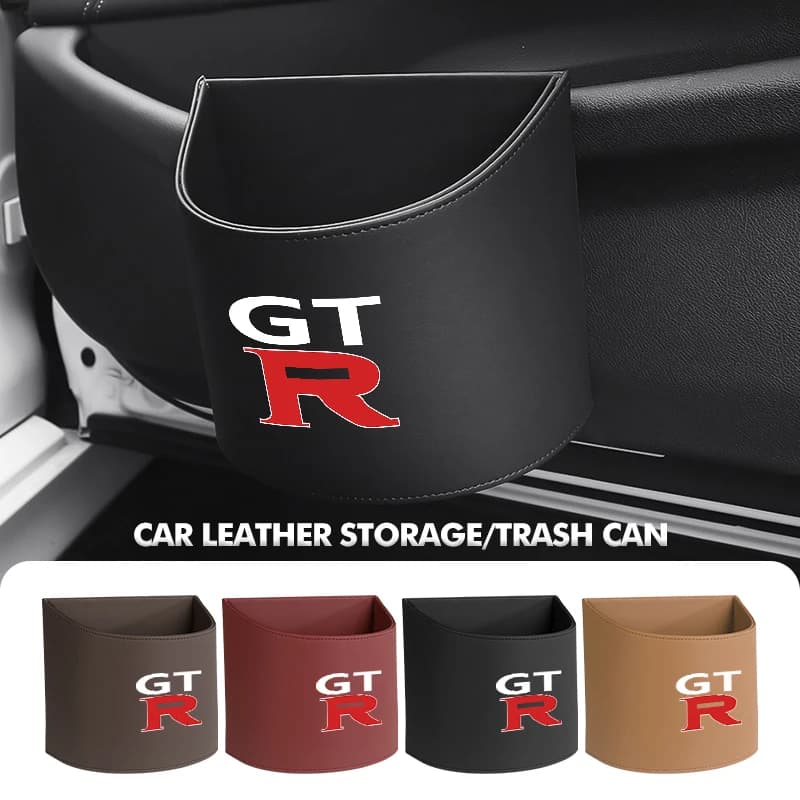 For Nissan Car Door Trash Can Hanging Dustbin Car Interior Garbage Box GTR X-trail Tiida Qashqai J10 J11 Leaf Kicks Versa