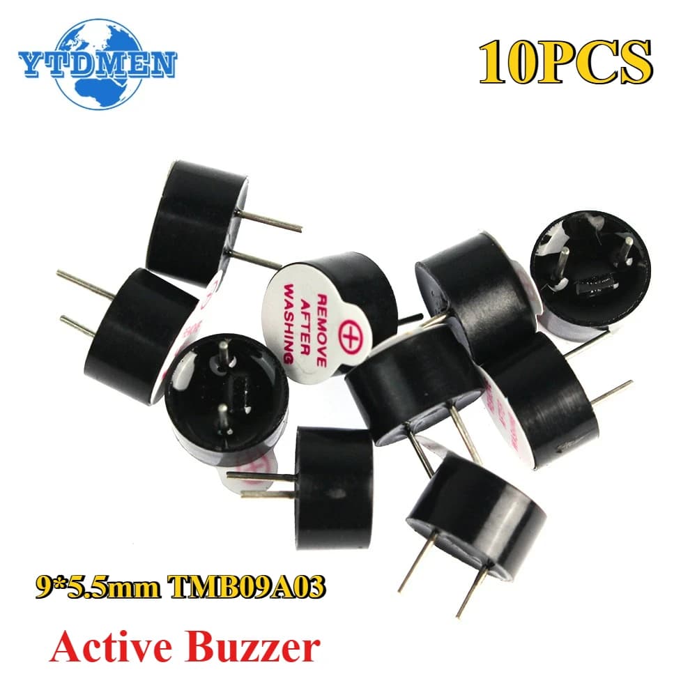 10 PZ Mini Cicalino Attivo 3 V 0955 9*5.5mm Cicalini Piezo Attivi TMB09A03 per Arduino