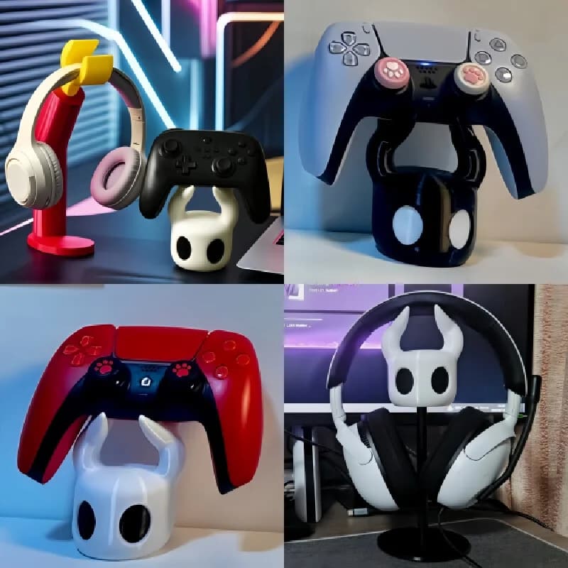Vendita calda Hollow Knight Game Figures Style Esport Room Decorazione Cuffie Supporto e supporto per controller Modelli di ornamenti per il desktop
