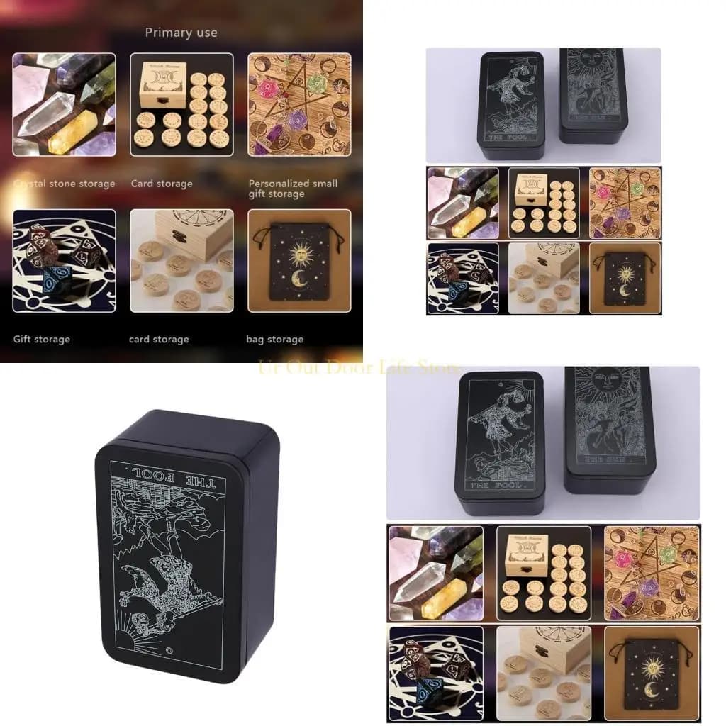 77UF Tarocchi Contenitore per carte Tarocchi Organizzatori Custodia per carte Scatola vuota per carte da gioco