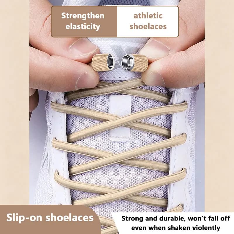 Lacci Elastici Rotondi in 17 Colori Senza Nodi per Bambini e Adulti, Lacci Rapidi con Fibbia Metallica per Sneakers, Accessori per Scarpe 1/2 Paio