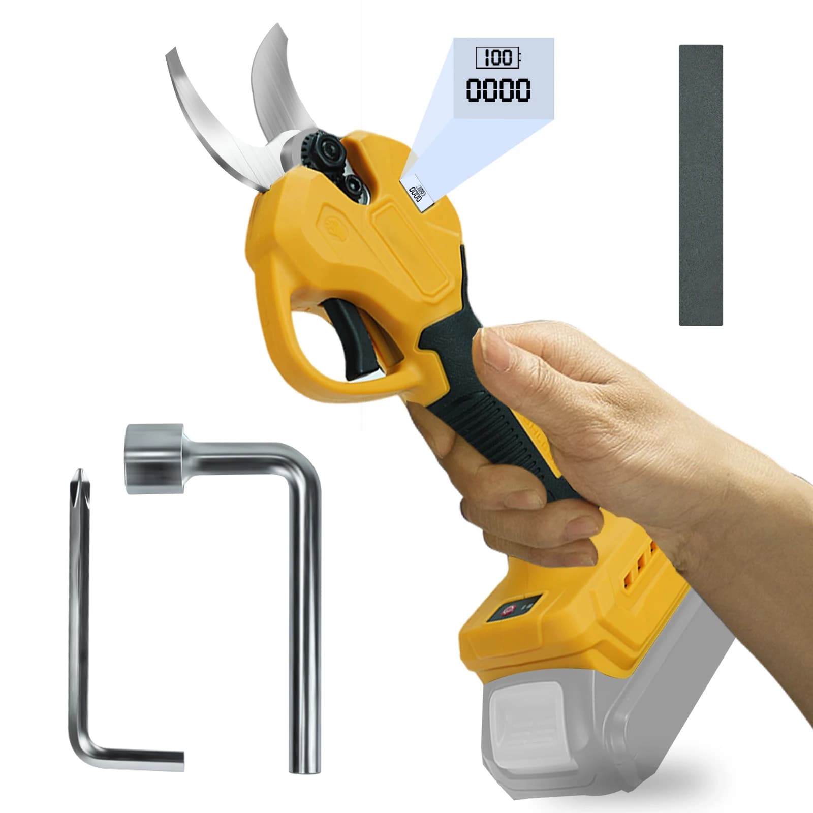 Electric pruning shears without brushes of 30 mm Battery scissors with 2 gears Power of Bonsai fruit trees for 20 V Dewalt battery (without battery)