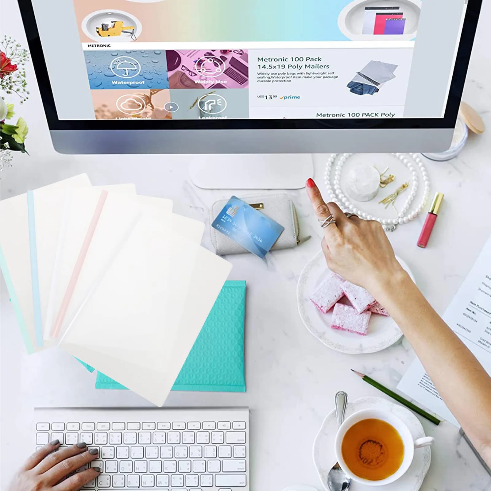 10 cartelle portadocumenti A4, organizer per documenti, comoda cartella portatile per archivio, design semplice ed elegante