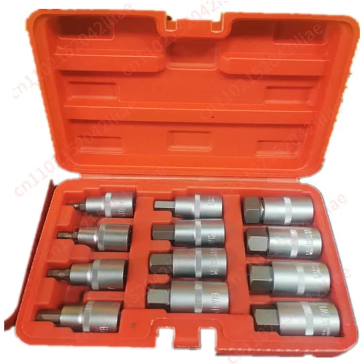 Set di 12 Bussole Esagonali a Impatto da 1/2 Pollice H5 H6 H7 H8 H10 H12 H14 H16 H17 H18 H19 H22, Set di Utensili Manuali