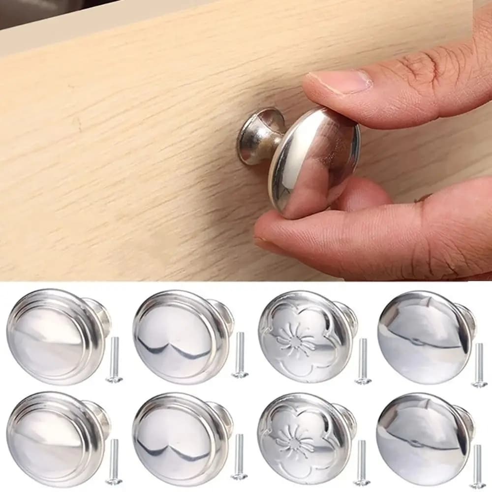 2 pezzi/set manopole per cassetti hardware per mobili armadio con viti maniglie per porte di casa da cucina in acciaio inossidabile con foro singolo