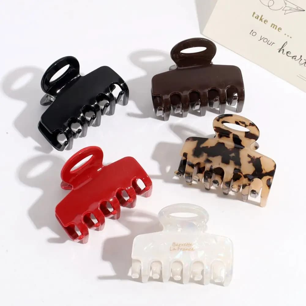 Fermaglio per capelli artiglio per capelli in acrilico elegante stile coreano geometric donna Clip squalo supporto coda di cavallo copricapo capelli quadrati artiglio signore