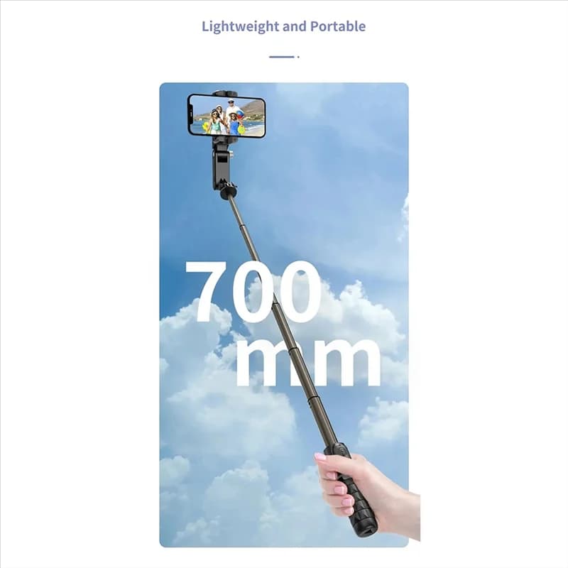 Treppiede per selfie stick wireless pieghevole BNVN con microfono per action cam Gopro Smartphone Equilibrio Riprese costanti