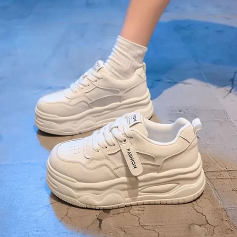 Primavera autunno nuove scarpe sportive con piattaforma con scarpe da corsa stringate moda piattaforma scarpe da donna