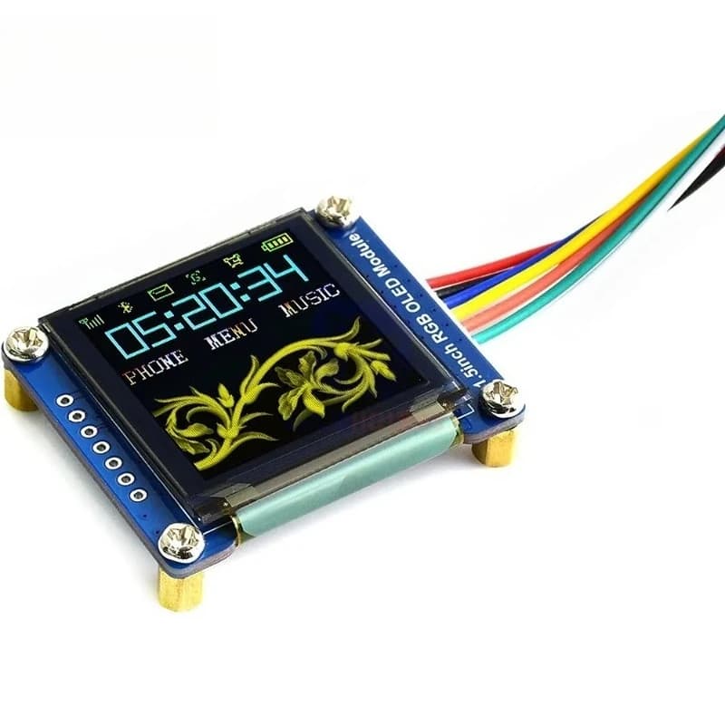 Modulo Display OLED RGB da 1,5 Pollici 128x128 16-bit ad Alta Definizione con Interfaccia SPI e Driver SSD1351 per Raspberry Pi/Jetson Nano