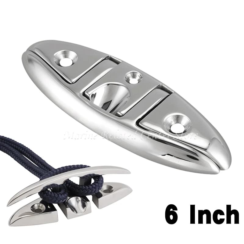 Tacchetta pieghevole per barche di grado marino da 6 pollici bitte per pontile ribaltabile in acciaio inossidabile 316 accessori per barche con tacchetta per ormeggio