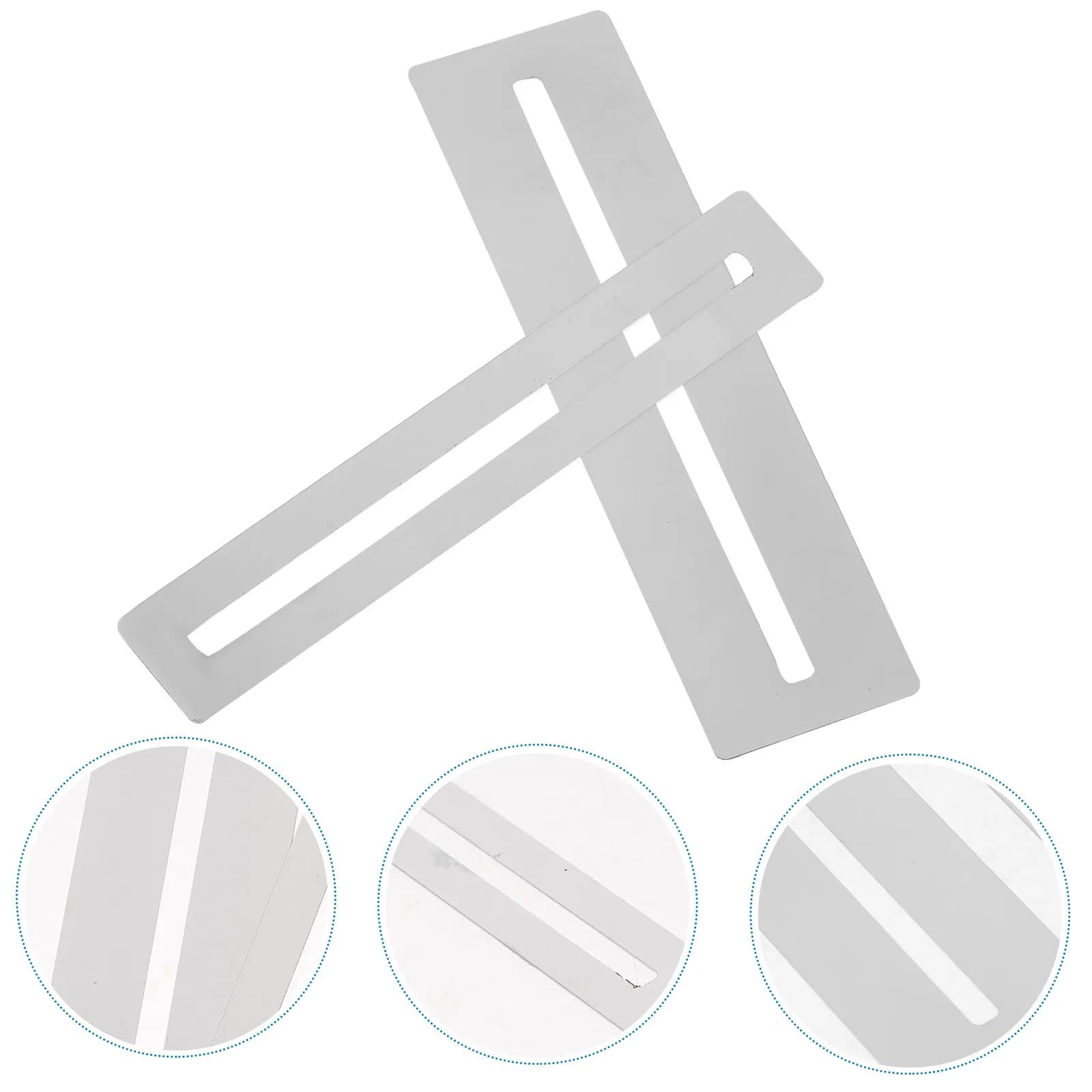 2 Pezzi Protezioni in Metallo per Tastiera, Protezioni per Tasti per Basso, Mandolino, Ukulele, Luthier, Fai da Te, Lavorazione Tasti, Protezione Tastiera, Filing