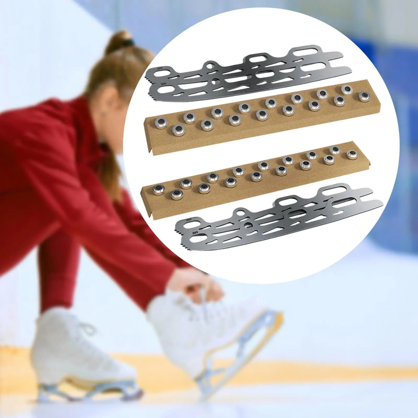 Lame da pattinaggio da 2 pezzi per pattinaggio a rotelle, compatibili, facili da installare, sostituibili, versatili, argento, robuste per pattinaggio in linea