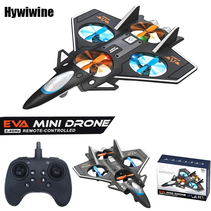Rc Aereo Da Caccia 2.4G Drone Elicottero di Controllo Remoto Quadcopter EVA Stunt Aliante Aereo Schiuma Aereo Giocattoli Per I Bambini Regalo
