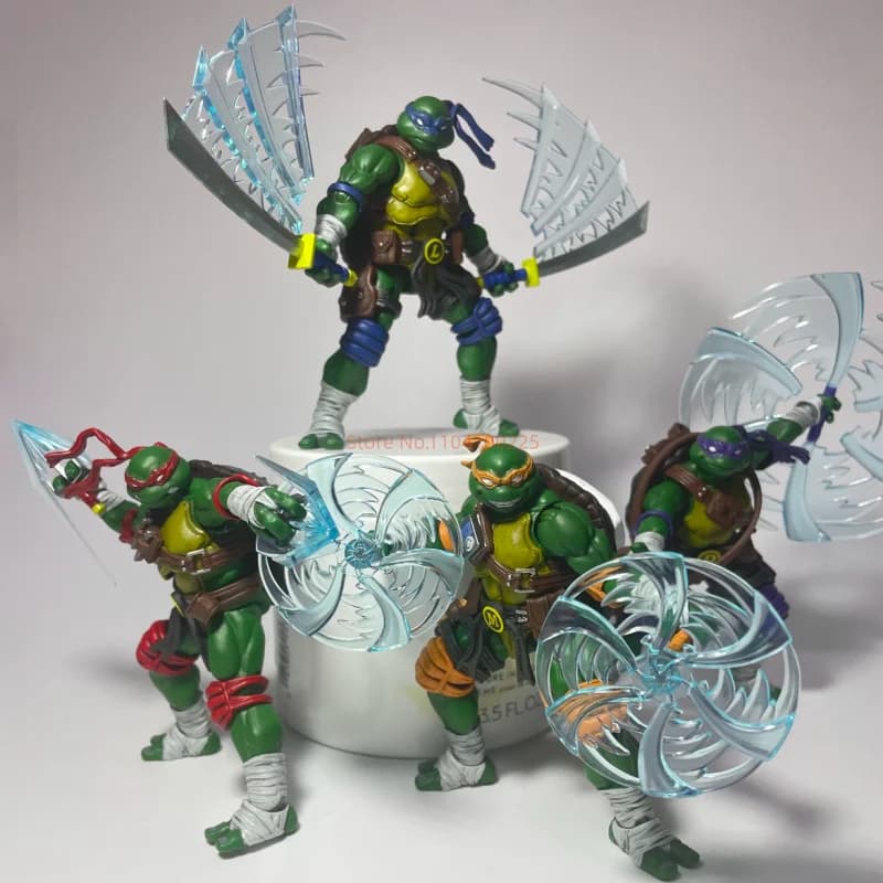 4 Joytoy Teenage Mutant Ninja Turtles1/18 Scala Action Figure articolate Giocattoli Raphael Leonardo Donatello Michelangelo Disponibile