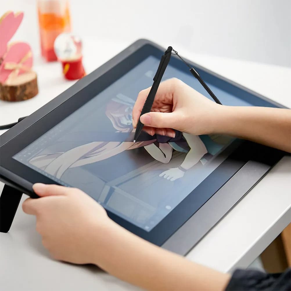 Set di 3 Penne Stilo Resistenti con Punta Rigida e Cordino per Tablet e Telefono, Ideali per Disegno e Scrittura