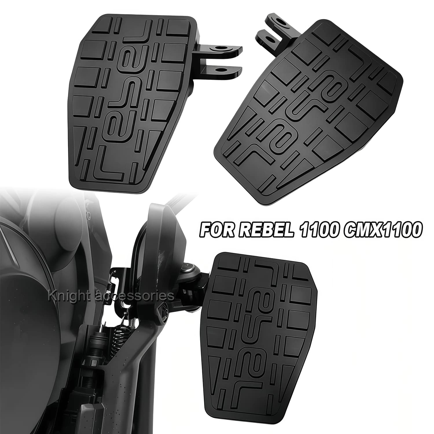 Moto In Alluminio Anteriore Conducente Pedane Pedane Pedali Larghi Per Rebel 1100 CMX1100 CMX 1100 cmx1100
