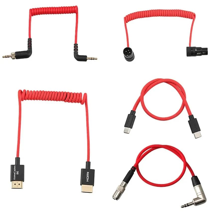 Set di Cavi per Fotocamera Canon C50 8K HDMI 2.1 USB-C PD Power DIN a 3.5mm Timecode XLR 3-Pin e Audio TRS con Blocco per Kit Rig Fotocamera