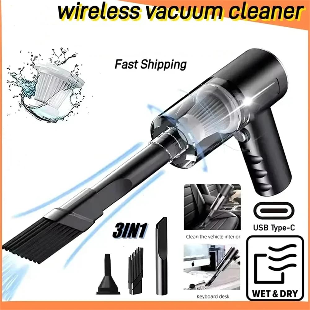 Aspirapolvere per auto Aspirapolvere portatile piccolo per veicoli multiuso Piccola pompa domestica Aspirapolvere per auto portatile 3In1