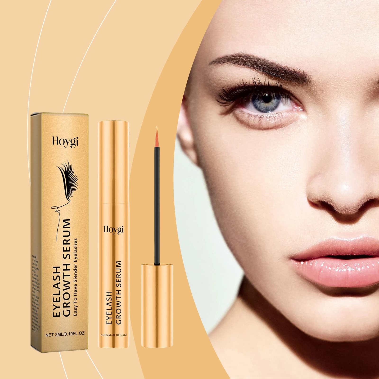 Serum for styling eyelashes Not irritating Natural curling Long life Resistant to drooping Eye makeup Daily use Light Nutrition
