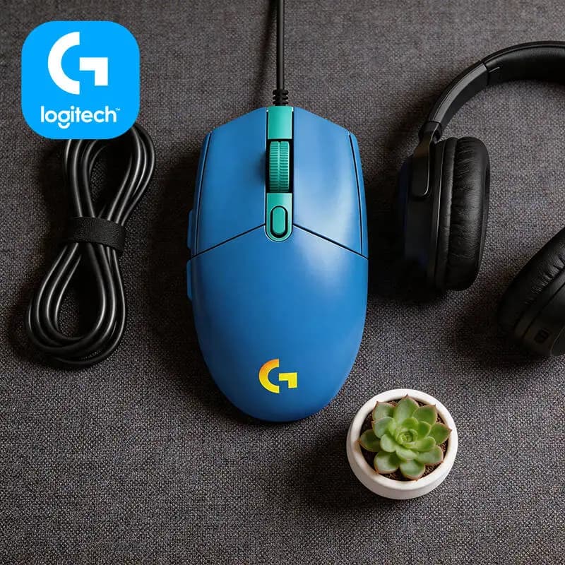 Logitech G102 Prodigy Gaming Mouse HERO Precision Sensor 20M Clicks RGB Sync Lightweight Ergonomic Build for Laptop Gamers