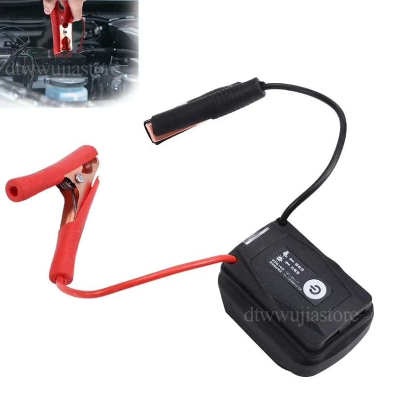 Car Jump Starters Adapter Car Emergency Start Power Supply For Makita 18V BL1830 Lithium Ion Battery LED Lights 2USB Power Bank