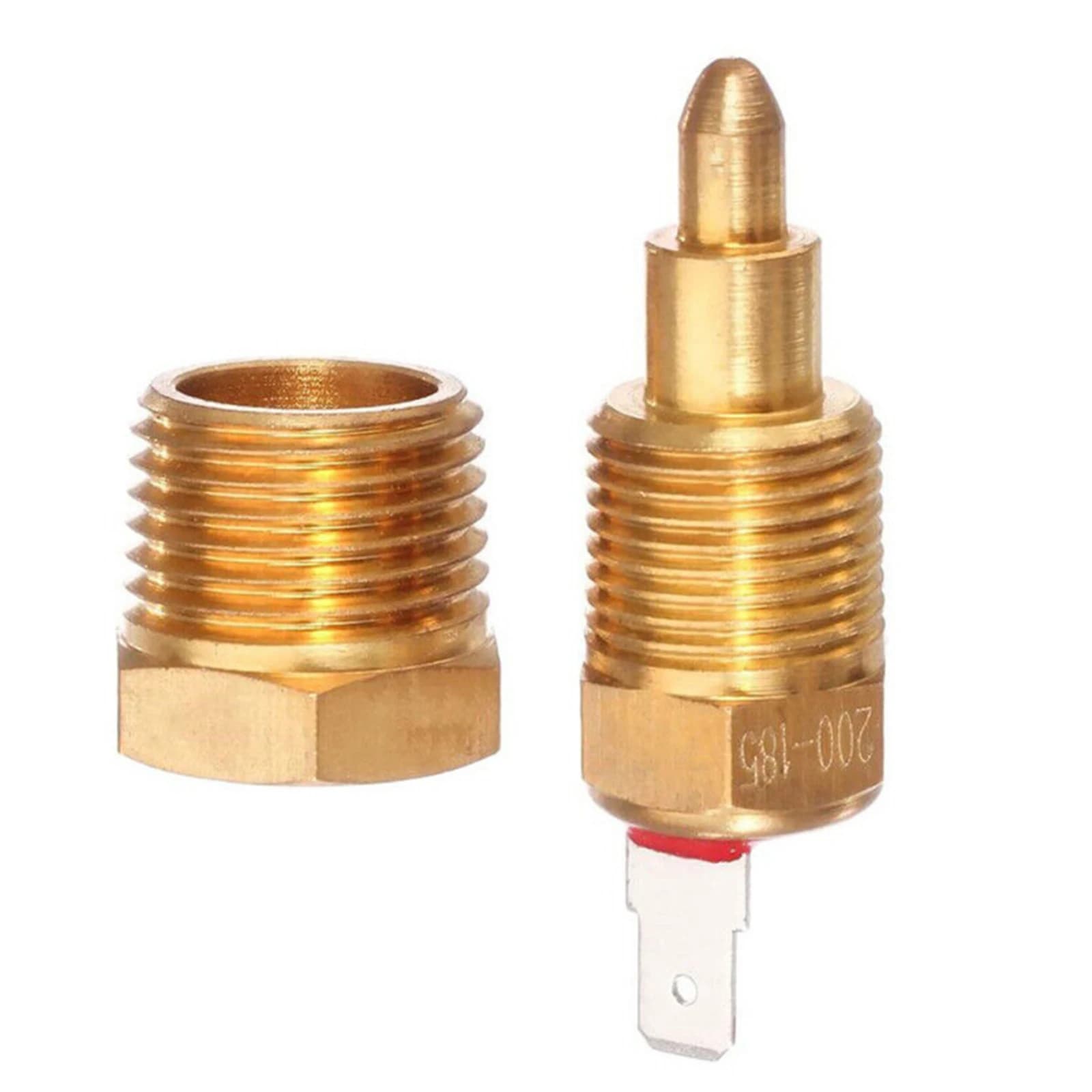 Electric Fan Thermostat Switch 3/8" NPT 200°F On 185°F Off Radiator Cooling Temp Sensor for 10-16" Fan