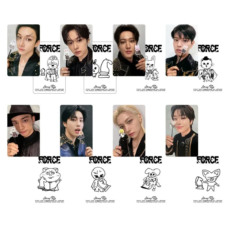 8 nuove carte collezionabili Stray Kids SKZOO Kpop Felix BangChan, carte fotografiche, carte da collezione, carte LOMO, regali