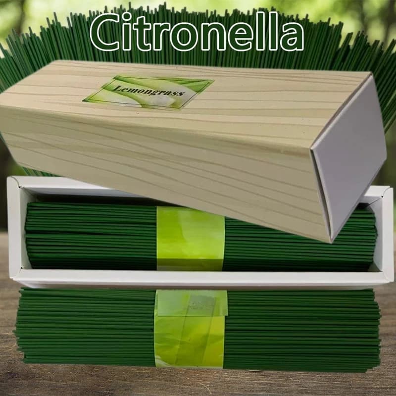 400Pcs Extended Citronella Oil LemonGrass Sticks, Camping, Patio, Pool & Outdoor Activities - Air Purifying Relax, Holiday Decor