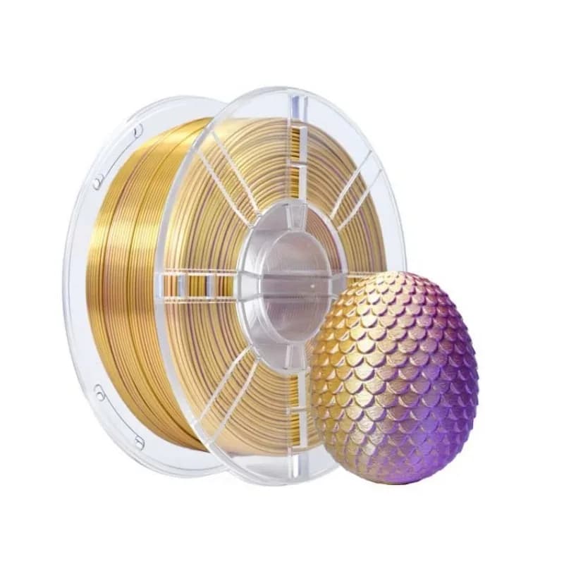 1kg PLA Two-Color Silk Filament 1.75mm High Speed 3D Printing Material, Bi-Color Shiny Metallic +/-0.02mm Tolerance CE ROHS