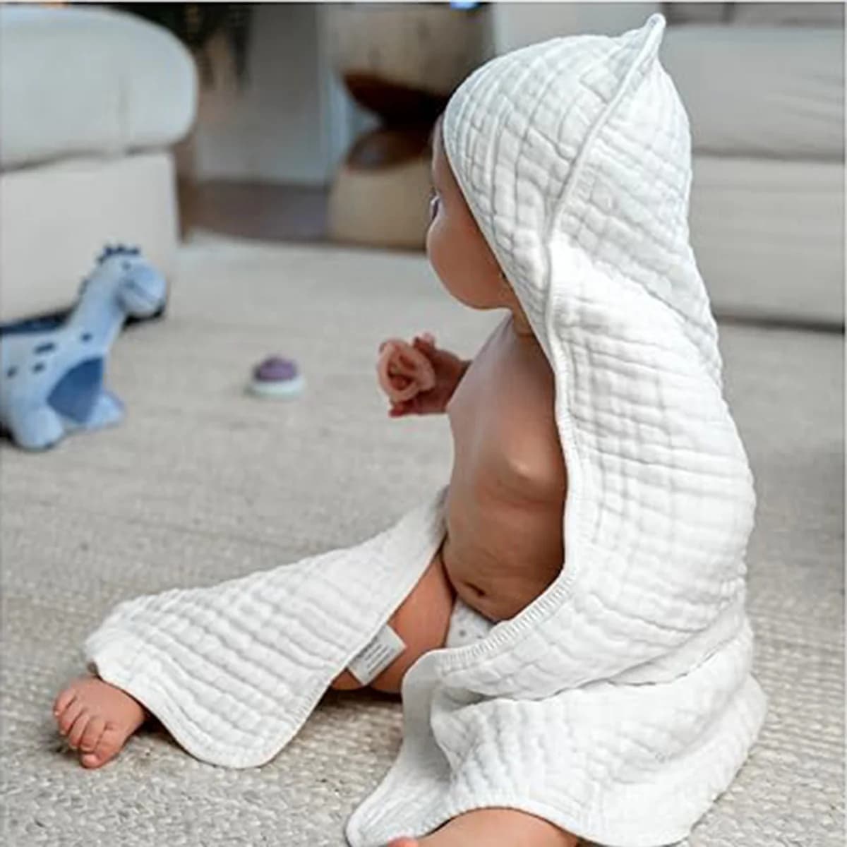 Children's bath towels 6 layers of cotton gauze Soft Baby Swaddle Wrap absorbent blankets with robe hood for babies towel 80*80cm