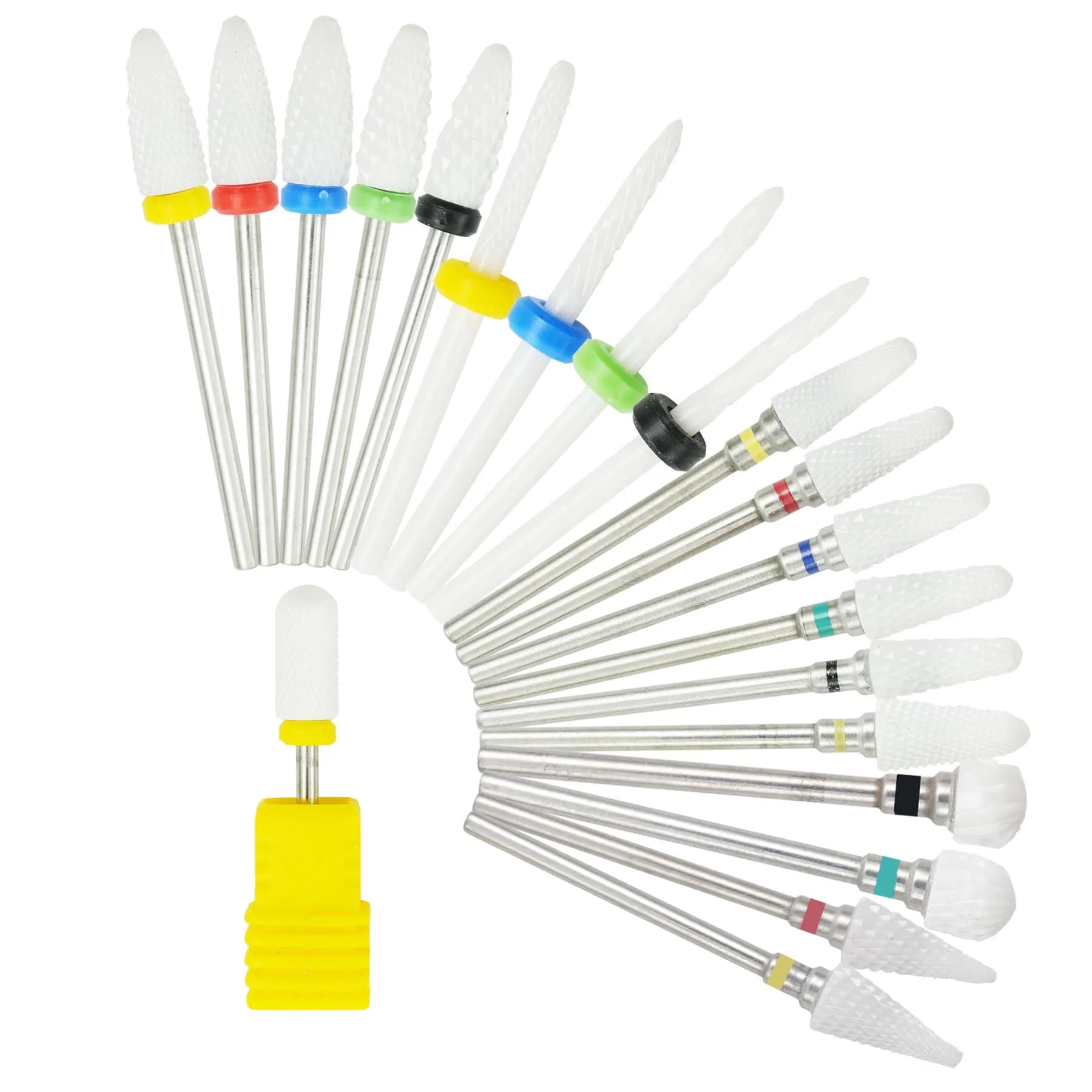 1 pz nuova punta da trapano per unghie in ceramica elettrica per manicure/pedicure/fresa dentale nail art smalto cuticola strumenti per unghie pulite