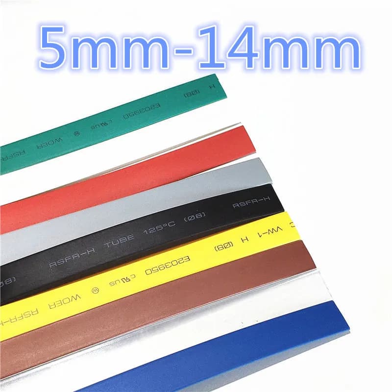 3meters/piece 2:1 7 Colors 5mm 6mm 7mm 8mm 9mm 10mm 11mm 12mm 13mm 14mm Insulated Heat Shrink Heatshrink Tubing Tube Wire