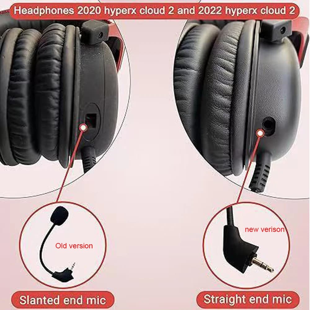 Replacement Game Mic 3.5mm Microphone for Kingston HyperX Cloud 2 II X Core Pro Silver Cloudx Gaming Headsets Headphones
