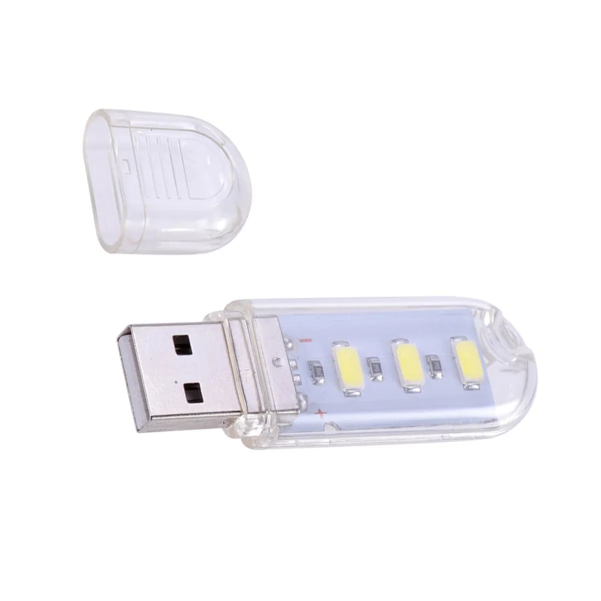 Luce Notturna USB Mini Lampada LED Portatile con Cavo di Prolunga da 30Cm per Tastiera Laptop Hub di Ricarica Lettura Luce Bianca Luminosa