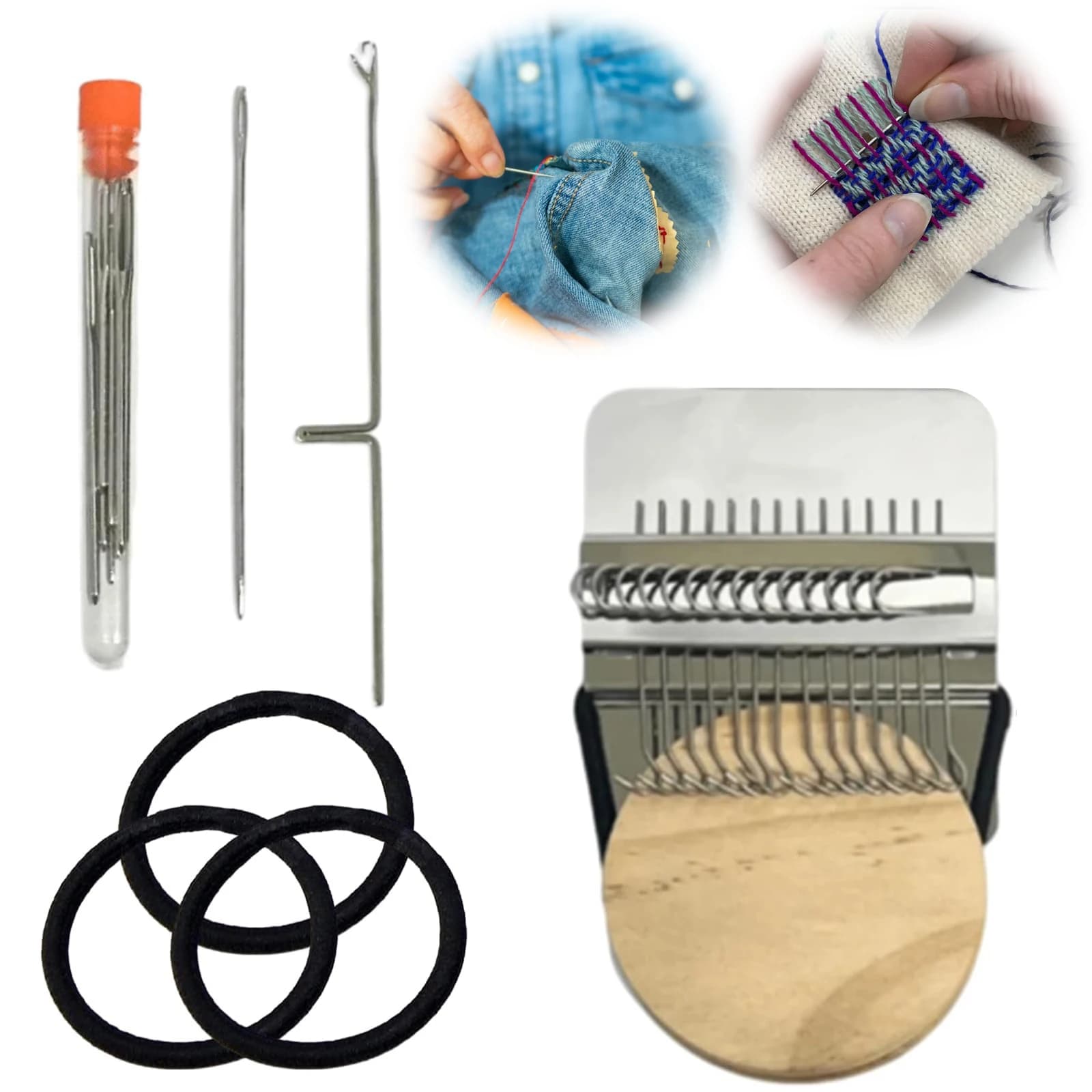 Small Loom Speedweve Type Weave Tool Mini Mending Convenient Darning Loom for Beginners Sewing