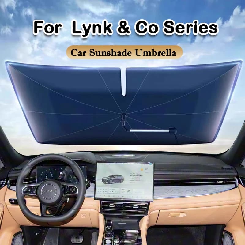 Auto Parasole Ombrello Parabrezza Pieghevole Ombrello Anteriore Parasole Protezione Accessorio Auto Per Lynk & Co 01 02 03 05 06 07 08 09