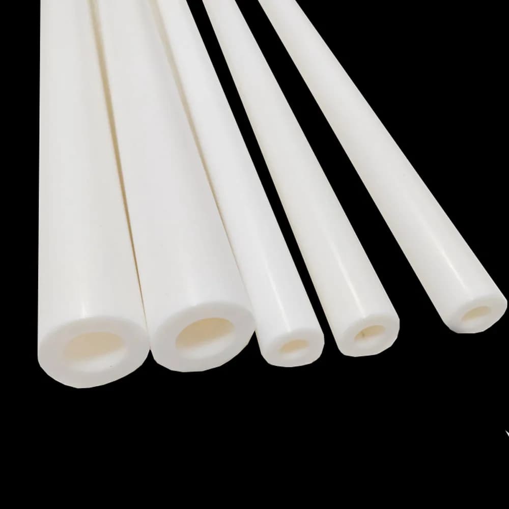 1Pc Tubo di PTFE Bianco Barra di Politetrafluoroetilene Tubi di Plastica Vuoti Asta di PTFE Rispettoso Dell'ambiente OD26-50mm ID13-44mm