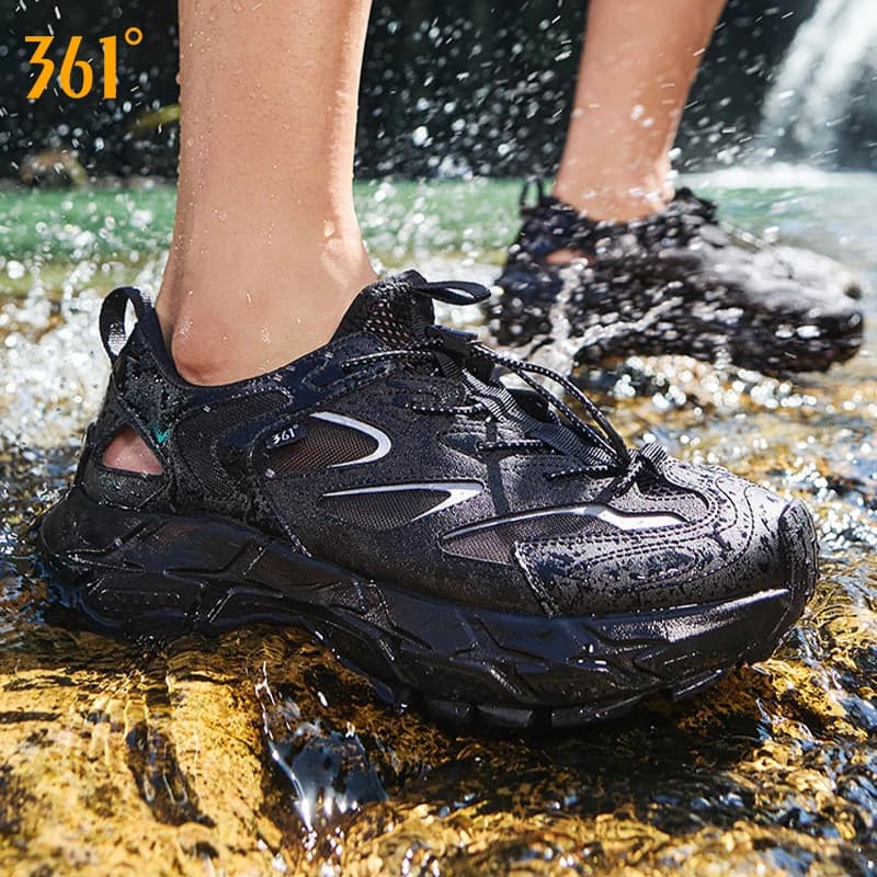 361 Degrees Paddle Scarpe da uomo per il tracciamento fluviale, in rete traspirante, con presa stabile, sandali estivi da passeggio all'aperto, da pesca, da uomo 672626766